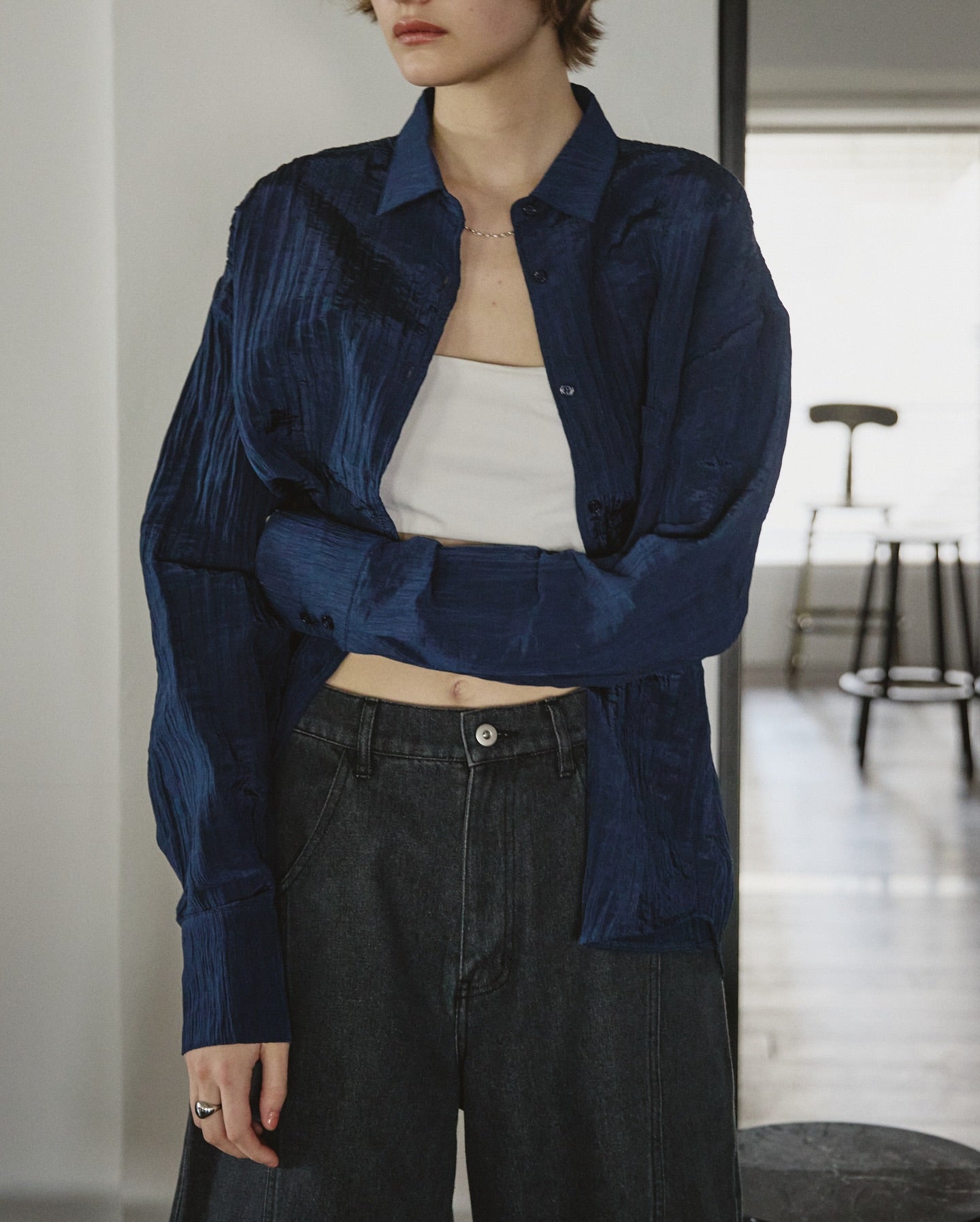Yang Liu 缎面襯衫